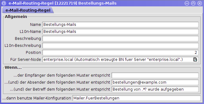 user emailroutingregel erstellen